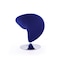 Manhattan Comfort Curl Swivel Accent Chair in Blue and Polished Chrome, PK2 2-AC040-BL - alternate 5